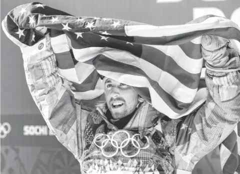  ?? NATHAN BILOW, USA TODAY SPORTS ?? U. S. slopestyle snowboarde­r Sage Kotsenburg’s popularity zoomed after he won the first gold medal of the Sochi Games.