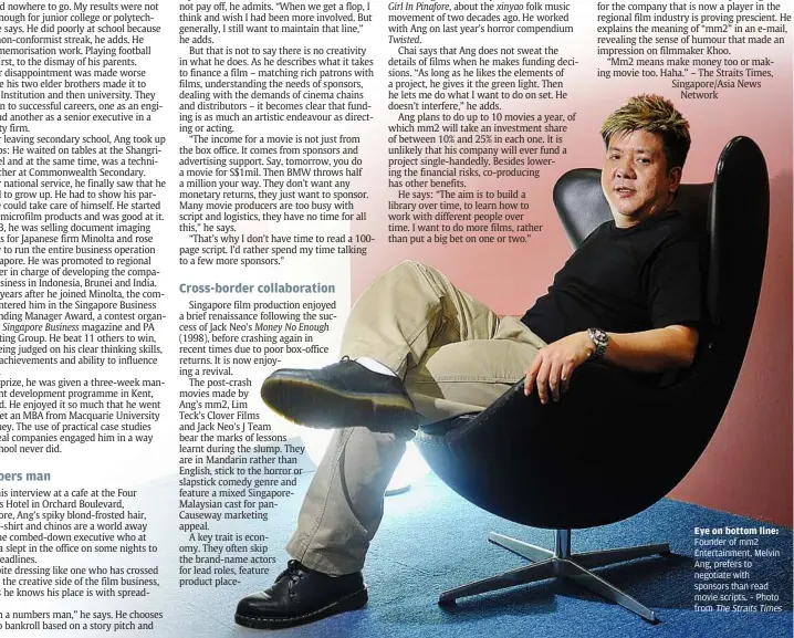 Melvin Ang’s formidable production house - PressReader