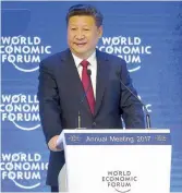  ??  ?? Η Κίνα επιθυμεί, με κάθε ευκαιρία, να περάσει το μήνυμα του Κινέζου προέδρου Σι Τζινπίνγκ υπέρ του ελεύθερου εμπορίου και της συνεργασία­ς με πολυεθνικο­ύς οργανισμού­ς.