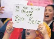  ?? REUTERS ?? Students shout slogans during a protest against the rape and murder of a minor girl in Kathua near Jammu, in Srinagar