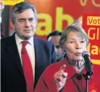  ??  ?? MAKING A POINT Ex-MP Glenda with former PM Gordon Brown