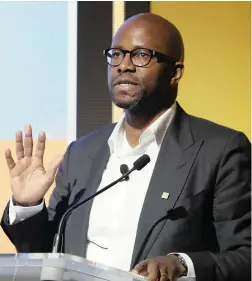  ?? PICTURE: SIMPHIWE MBOKAZI ?? REVENUE GROWTH: MTN chief financial officer Ralph Mupita presents the company’s interim financial results.
