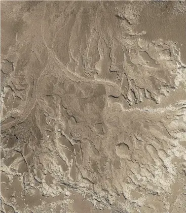  ?? NASA / JPL / MSSS ?? The delta in the Eberswalde crater on Mars, one of the candidate landing sites for NASA’s 2020 Mars probe.