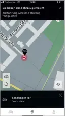  ??  ?? Die „myAudi“-App ist top und bietet Navigation bereits vor und auch nach der Fahrt inklusive nahtloser Übergabe an das und vom Fahrzeug.