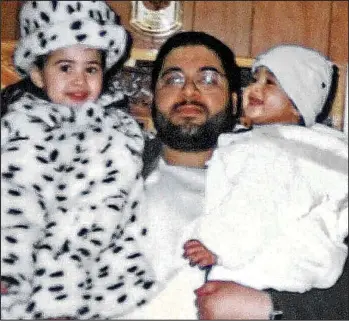  ??  ?? Grateful for support: British resident Shaker Aamer with two of his four children