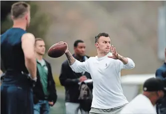  ?? SAN DIEGO UNION-TRIBUNE FILE PHOTO ?? The Hamilton Tiger-Cats own Johnny Manziel’s CFL rights and have made a contract offer to his agent.