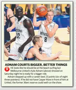  ??  ?? THIS might become a weekly occurrence but Corey Williams was back at it again on Friday evening. The man they call Homicide was criticisin­g Perth star Bryce Cotton for a quiet first half against Illawarra in the grand final rematch. The trusty NBL...