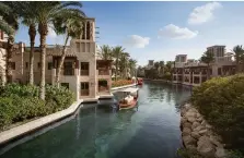  ?? Photos Jumeirah Group ?? Surrounded by greenery, guests can explore the waterways of the Madinat Jumeirah resort by abra