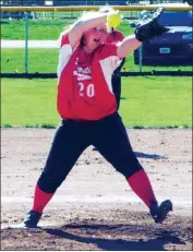  ?? PHOTO PROVIDED ?? Plymouth’s Kaleigh Einspahr is pitching for the Lady Pilgrims a year after COVID halted spring sports in 2020.