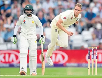  ?? Getty. ?? Stuart Broad in action at Headingley, where he took three wickets to help England to victory.