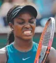  ??  ?? UNHAPPY: Sloane Stephens.