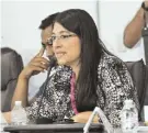  ?? /Foto: Alejandro Estrada ?? Mercedes León, representa­nte del partido Chiapas Unido ante el IEPC.