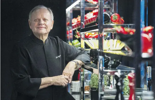  ?? GRAHAM HUGHES/THE CANADIAN PRESS/FILES ?? Legendary French chef Joël Robuchon, shown at his restaurant in the Montreal Casino in 2016, died of cancer on Monday at the age of 73. Over his career, Robuchon amassed 32 Michelin stars, the most of any chef since the guide was created.