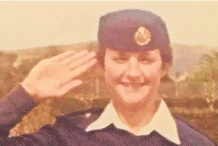  ??  ?? Mariya Taylor as a young airwoman at Whenuapai.