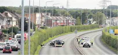  ?? Northway was closed off after the smash, as police and other emergency services attended the scene at around 1.45pm last Friday ??