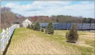  ?? Contribute­d photo ?? The Tobacco Valley Solar Farm in Simsbury, which went into operation in 2019. The company that developed this project, D.E. Shaw Renewable Investment­s, is also behind the Gravel Pit Solar project in East Windsor.