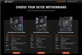  ?? ?? You can snag X670E and X670 boards during Ryzen 7000’s launch.