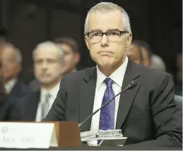  ?? AP FILE PHOTO ?? ‘A DISASTER’: The Justice Department’s inspector general sent a criminal referral to federal prosecutor­s that could open former FBI Director Andrew McCabe up to crimincal charges.