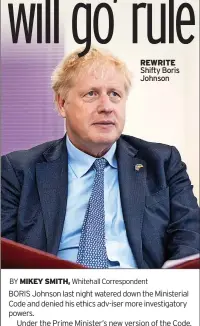  ?? Shifty Boris Johnson ?? REWRITE