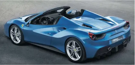  ??  ?? Ferrari 488 Spider, a delight to look at, even if it’s not red.