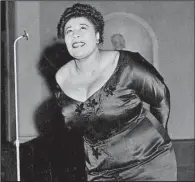  ?? Democrat-Gazette file photo ?? Jazz singer Ella Fitzgerald takes a bow at a 1952 performanc­e in Stockholm, Sweden.