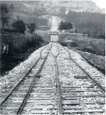  ??  ?? The railway track and Daisybank bridge