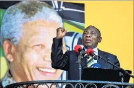  ?? Associated Press ?? CYRIL RAMAPHOSA, above, head of the African National Congress, faces the delicate task of ousting President Jacob Zuma without alienating his supporters.