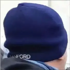  ?? VIDEO IMAGE ?? This still from a video taken at the U.S. Capitol on Jan. 6shows a man identified as retired Chester firefighte­r Robert Sanford. The name “Sanford” appears to adorn the back of his “CFD” or Chester Fire Department cap.