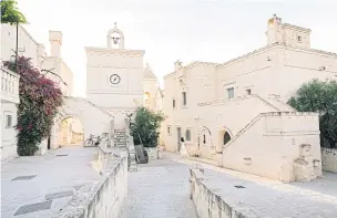  ??  ?? Every guest at Borgo Egnazia is paired with a local guide. Mostly female, the guides swan through the corridors of the property in gauzy white dresses.