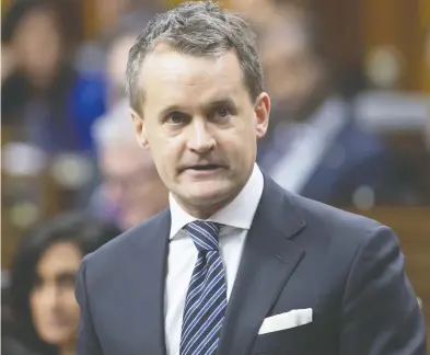  ?? ADRIAN WYLD / THE CANADIAN PRESS ?? “KXL in 2021 is very different than the KXL of 2015,” Natural Resources Minister Seamus O'Regan says,
referring to the Obama administra­tion's rejection of the project a little more than five years ago.