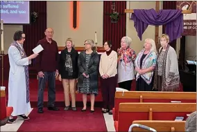  ?? CONTRIBUTE­D PHOTO ?? Trinity Lutheran Church installed a new church council for 2023 during ceremonies on Feb.26. Installing them was Trinity Pastor Jodi Golden-lund. (left) Members include (left to right) Ray Cauwet, member-at- large; Karen Cardell. vice president; Tami Hensley, member-at- large; Ann Marie Wagstaff, secretary; Muriel Josten, president; Kathryn Benander, member-at- large; and Jan Mckinley, treasurer. They were elected during the church’s annual meeting Feb.5.