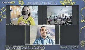  ??  ?? Sergio Asenjo, con los alumnos de 4º de Primaria en el CEIP Don Josá Alba. ((