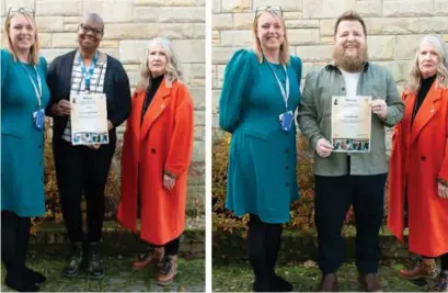  ?? ?? Winners Karen, left, and Ross with Jennifer Wilson, Nursing Director, and Jacqueline Thomson