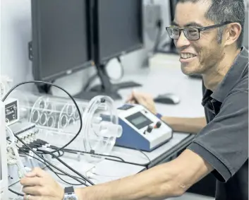  ?? HARLEY DAVIDSON/STANDARD STAFF ?? Stephen Cheung, professor of Kinesiolog­y at Brock University will be one of the professors working on a new $500,000 smart cooling suit for deep-earth miners.