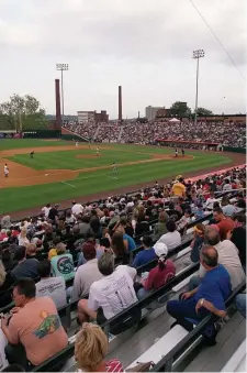  ?? Herald staFF FIle ?? TAKE ME OUT TO THE BALLGAME: The Minor League Baseball season was canceled because of the coronaviru­s. There are 160 teams throughout the country, including the Lowell Spinners, who play home games at LeLacheur Park, seen above.