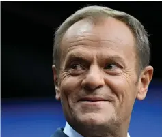  ?? (Piroschka van de Wouw/Reuters) ?? EUROPEAN COUNCIL President Donald Tusk at the end of the European Union leaders summit earlier this month in Brussels.