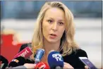  ?? Picture: AFP ?? HIGH-PROFILE: Marion Marechal-Le Pen, 27, has quit politics