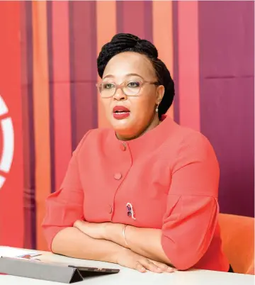  ?? ?? Absa Bank Botswana Managing Director, Keabetswe Pheko- Moshagane