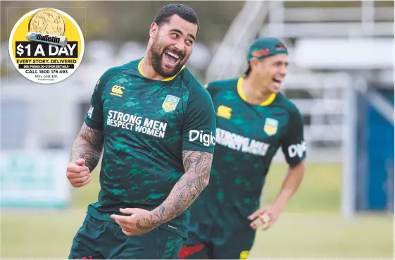  ?? Picture: STEWART McLEAN ?? Andrew Fifita has chosen to play for Tonga instead of Australia in the Rugby League World Cup.