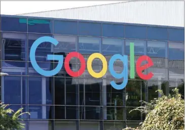  ?? SULLIVAN/GETTY IMAGES NORTH AMERICA/AFP JUSTIN ?? The Google logo is seen at Google headquarte­rs in Mountain View, California, on September 1, 2015.