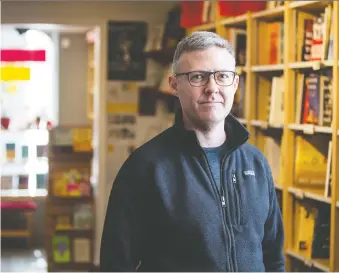  ?? MATT SMITH ?? Peter Garden, owner of Turning the Tide bookstore, is offering free delivery in Saskatoon to those customers who order books online from his website. Garden is hoping to extend the service into Regina soon.