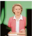  ?? FOTO: ETIENNE ANSOTTE/DPA ?? EU-Kommission­spräsident­in Ursula von der Leyen