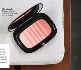  ??  ?? Marc Jacobs Beauty’s light, delicate blush can do no wrong