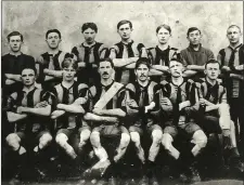  ??  ?? Here’s a detail from a photo of the 1918 Meelin football team, which includes one Sean Moylan, who was even then involved in the War of Independen­ce and would go on to become a government minister.