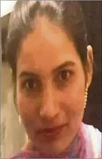  ??  ?? TRAGIC: Pardeep Kaur who was found dead on October 22