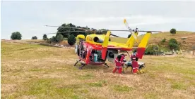  ?? Photo / Supplied ?? The Waikato Westpac Rescue Helicopter flew two missions to Otorohanga ¯ in January, both for vehicle crashes.