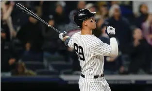  ?? FRANK FRANKLIN II — THE ASSOCIATED PRESS ?? Yankees slugger Aaron Judge boasts an extraordin­ary 1.076OPS this season. OPS can be a better indicator than batting average for a player’s value, although it still has some shortcomin­gs, says Jay Dunn.