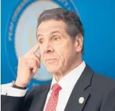  ?? BARRY WILLIAMS/NEW YORK DAILY NEWS ?? Embattled New York Gov. Andrew Cuomo is accused of sexually harassing or behaving inappropri­ately toward six women.