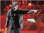  ?? CHRIS PIZZELLO — THE ASSOCIATED PRESS, FILE ?? Eminem was one of 16 other acts to be nominated for the 2022class of the Rock & Roll Hall of Fame.