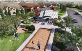  ?? (Photo: Boulder Creek Neighborho­ods). ?? Rendering of community gathering spaces and picnic gazebo.